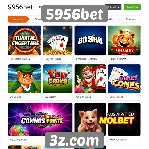 Opções de jogos disponíveis em 5956bet